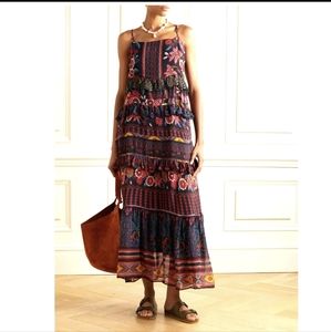 New With Tags! Farm Rio Fruit Paradise Tiered Maxi Dress-Multicolor, Siz…
